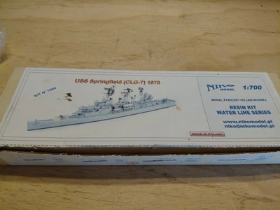 Niko 1/700 USS Acorazado Uss Springfield Clg-7 (1970) Kit Sin Usar 7066 Resina  Foto 1 de 4