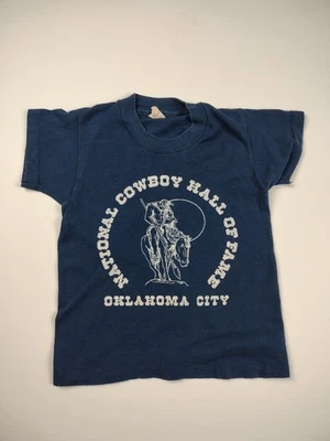 Camiseta National Cowboy Salón de la Fama Oklahoma City Puntada Única S De Colección Años 80  Foto 1 de 4