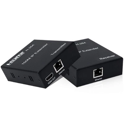 1080P 150m Cat5e Cat6 Rj45 Ethernet Cable HDMI Extender Transmitter Receiver n - Image 1 of 4