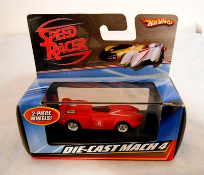 COCHE DE CARRERAS MODELO FUNDIDO A PRESIÓN HOT WHEELS SPEED RACER MACH 4 1/55SC *L@@K* Foto 1 de 4