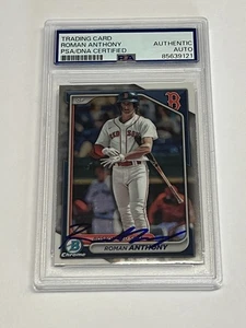 2024 Bowman Chrome Roman Anthony Chrome Auto #BCP-22 PSA Full Signature - Picture 1 of 2