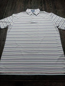 Peter Millar Hemd Herren Large Crown Crafted Polo Golf Performance gestreift  - Bild 1 von 7