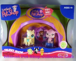 Littlest Pet Shop Target Talent Show Dome HORSE lot #402 POODLE #403 Retired NIB - Picture 1 of 5
