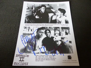 MC EIHT firmado autógrafo firmado en 20x25 cm "MENACE II SOCIETY" foto en persona - Imagen 1 de 2