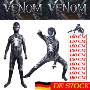 DE Kinder Erwachsene Venom Cosplay Kostüm Karneval Marvel Overall Geschenke Neue