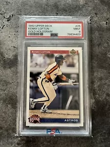 Upper Deck Gold Hologram 1992 Kenny Lofton #25 PSA 9 novato - Imagen 1 de 2