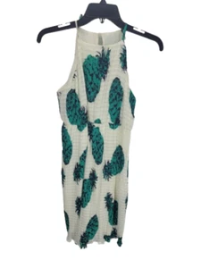 Vestido Sunday in Brooklyn Mujer Mediano Marfil Verde Piña Sin Mangas Halter - Imagen 1 de 8