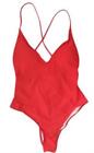 Candy-Colored Strap Halter Sexy Siamese Swimsuit New Solid Color Siamese Swimsui
