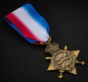 Full Size Replica British WW1 1914-15 Star Campaign Medal with Ribbon. 1914 1915 - Picture 1 of 6