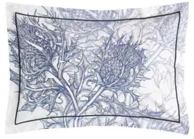 Timorous Beasties Thistle Azure Pillowcase Pair – 100% Cotton - RRP £35