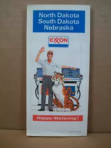 1972-73 EXXON Road Map ~ North Dakota, South Dakota, Nebraska - Picture 1 of 3