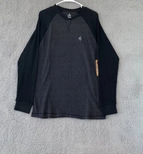 Rugby University Mens Gray Black Round Neck Long Sleeve Raglan T-Shirt Size M - Picture 1 of 9