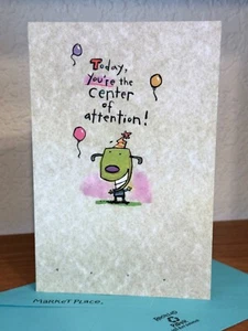 Vintage Carlton "Today, You're The Center Of Attention!" Birthday Greeting Card - Picture 1 of 3