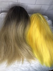 Paquete de pelucas. 2 colores y longitudes surtidos amarillo y soplado - Imagen 1 de 12