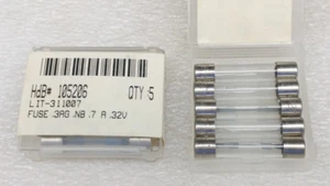 LITTELFUSE 311007  7 AMP 3AG FAST ACTING GLASS FUSES - 5 pcs - Picture 1 of 1