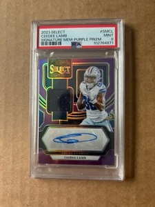 2021 Prizm Select CeeDee Lamb Purple Prizm Patch Auto /49 PSA 9 #SMCL - Picture 1 of 2