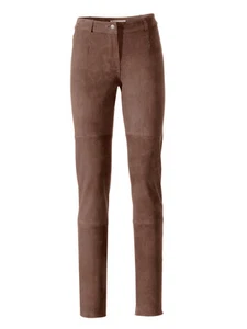 Lederleggings braun 36 Heine Lammvelour Stretchleder Lederhose cognac LUXUS - Bild 1 von 3