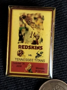 Washington Redskins vs Tennessee Titans Quarterback Brad Johnson Game Poster Pin - Picture 1 of 2
