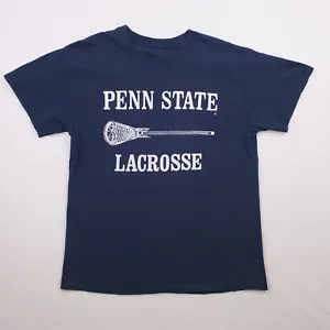 Penn State Shirt Mens Large Blue White Lacrosse Stick Spellout College Sports - Picture 1 of 6