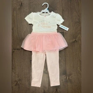 Carter's 2-Piece "Daddy's Little Princess" Bodysuit & Tutu Pants Set, Size 24M - Picture 1 of 5
