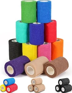 12 Pack 3x5 Inch Self Adhesive Bandage Wrap Elastic Cohesive Bandage Wrap - Picture 1 of 7