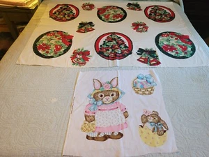 Vintage Wamsutta Hallmark Weihnachtsapplikation Stoff Cut & Sew Weihnachten & Ostern - Bild 1 von 9
