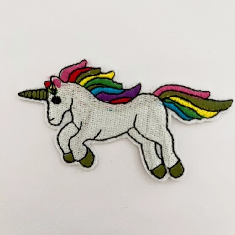 UNICORN Iron On Patch Kids Embroidered Patch Animal Fantasy ea. Size 2" x 3.5" - Image 1 of 1