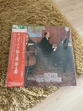 Sviatoslav Richter,mstislav Rostropovich,Beethoven Sonata No3 And 4,rare Jap LP.