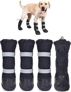 Outdoor Dog Boots Winter Dog Shoes Nonslip for Snow Rain - Picture 1 of 11