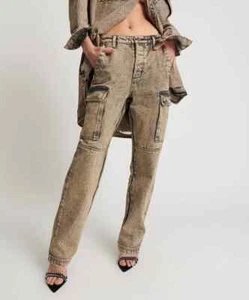 One Teaspoon Rust Cargo Motion Pants Denim Gray - Size 27 - Picture 1 of 15