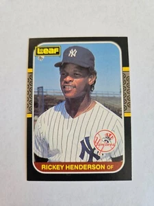 Tarjeta de béisbol Rickey Henderson 1987 Leaf #191 New York Yankees - Imagen 1 de 2