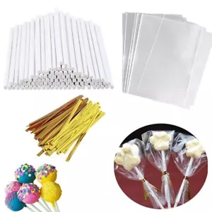 300 PCS Cake Making Accessories Including 100 Pcs 6 inch Paper Lollipop Stick... - Picture 1 of 9