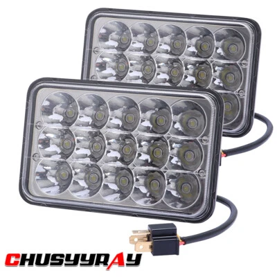 Proyector de faros LED de haz alto/bajo para motocicleta para YAMAHA TW200 DT 125 RE 4x6" Foto 1 de 4