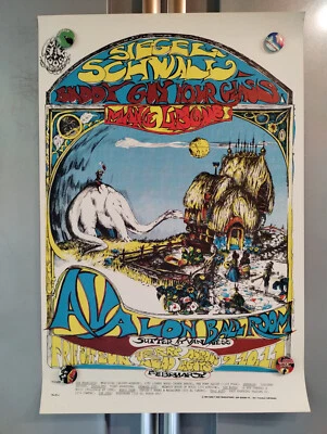 SiegeL-SchWaLL BuDDY GuY AVaLon BaLLrOOm FD105 FamiLY Dog 1968 1 ud. Print PoSter Foto 1 de 4