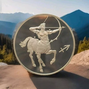 Sagittarius.Zodiac Signs.Archer.Coin Silver. - Picture 1 of 9