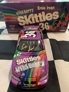1998 Ernie Irvan Autographed #36 Pontiac Grand Prix Wild Berry Skittles 1/24 - Picture 1 of 10