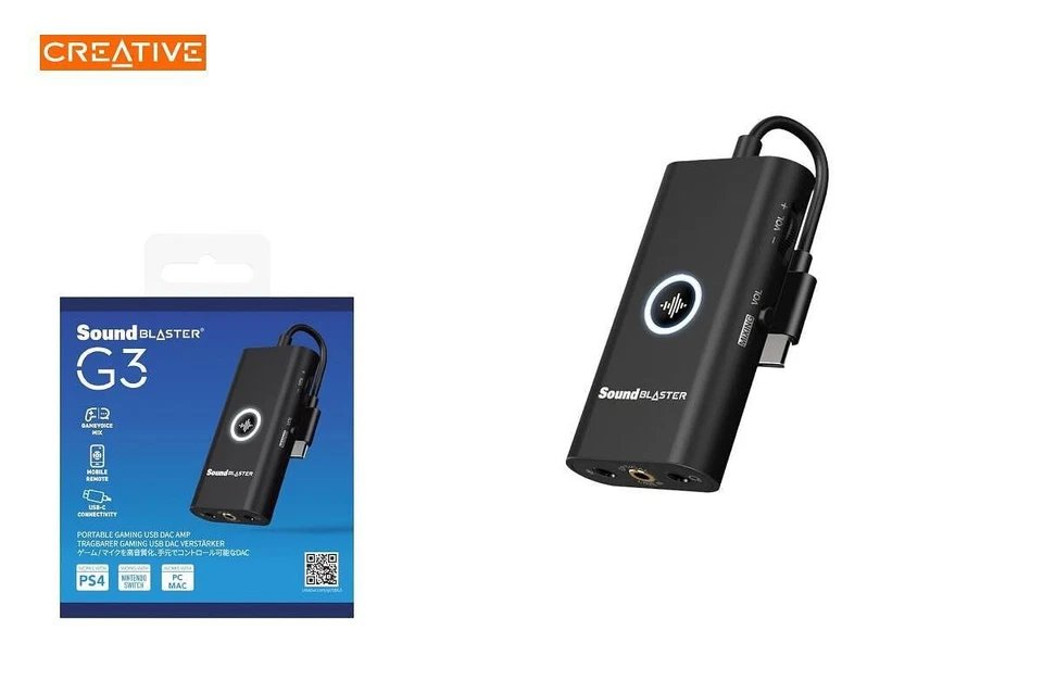 Creative Sound Blaster G3 | USB DAC | Migliora la qualità audio per PC/PS4 - Immagine 1 di 1