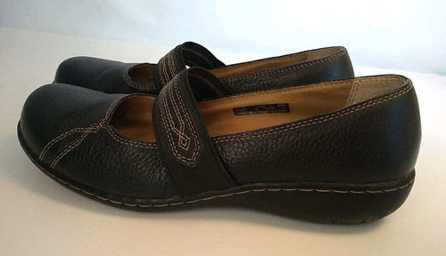 Scarpe basse Clarks Active AIR nere slip on Mary Jane da donna taglia 8 5 M