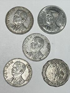 5 coins 1968 South Vietnam 20 Dong & 4 - 50 SU, 1-1960 & 3-1963 Free Shipping