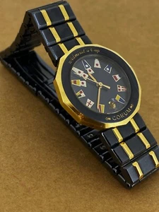 Corum - Admiral's Cup 18K Gold, Blue Enamel & S/Steel Quartz Ladies' Wristwatch - Picture 1 of 4