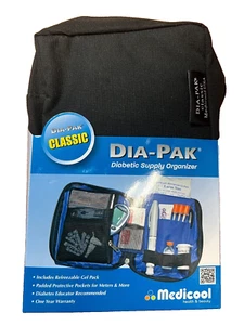 Medicool DIA-PAK Classic Durable Diabetic Supply Organizer- Nylon - Black - Picture 1 of 2