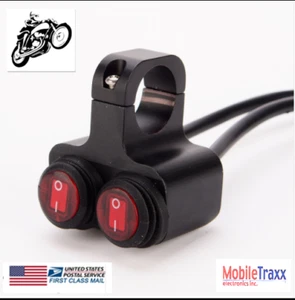 7/8" (22mm) 12v 16A Motorcycle CNC Aluminum Alloy Waterproof Illuminated Switch - Picture 1 of 9