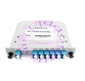 1PCS 12 Channels 1260-1620 nm LC/UPC Fiber CWDM Mux Demux Module New - Afbeelding 1 van 1