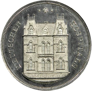 Nueva York NY 1889 Medalla Hospitales Alemanes NGC MS 63 DPL (15-15) - Imagen 1 de 4