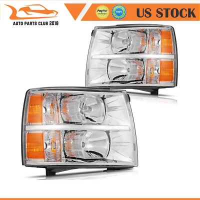 Conjunto de faros izquierdo y derecho para Chevy Silverado 2500 3500 y HD para 07-14 Foto 1 de 4