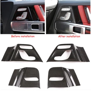 For Benz W464 G500 G63 2019-2025 Carbon Fiber Door Seat Switch Adjust Cover Trim - Picture 1 of 18