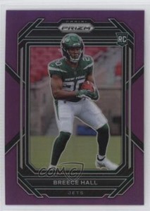 2022 Panini Prizm Rookies Purple Prizm 41/125 Breece Hall #317 Rookie RC