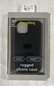Heyday Rugged MagSafe Phone Case For Apple iPhone 15/14/13, Black - Picture 1 of 1