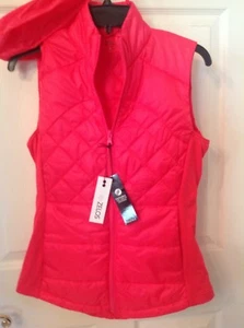 ZELOS Puffy Thin Womens Sport zip up Bright Pink Running, Fishing,Hiking Stretch - Picture 1 of 3