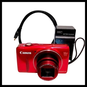 Canon PowerShot SX600 HS Digital 16MP 18x Zoom Wifi Red Battery Charger SD Card - Picture 1 of 15